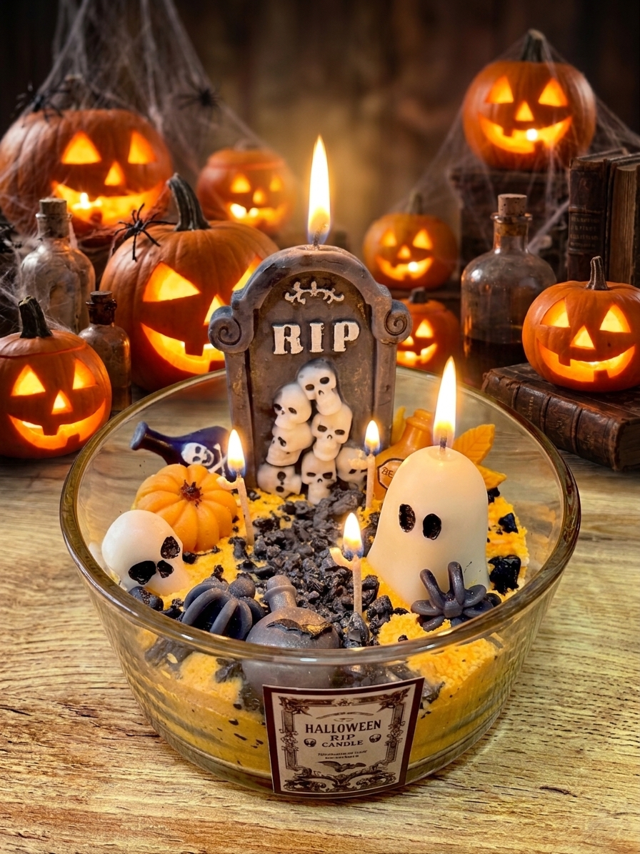 RIP Big Halloween Candle